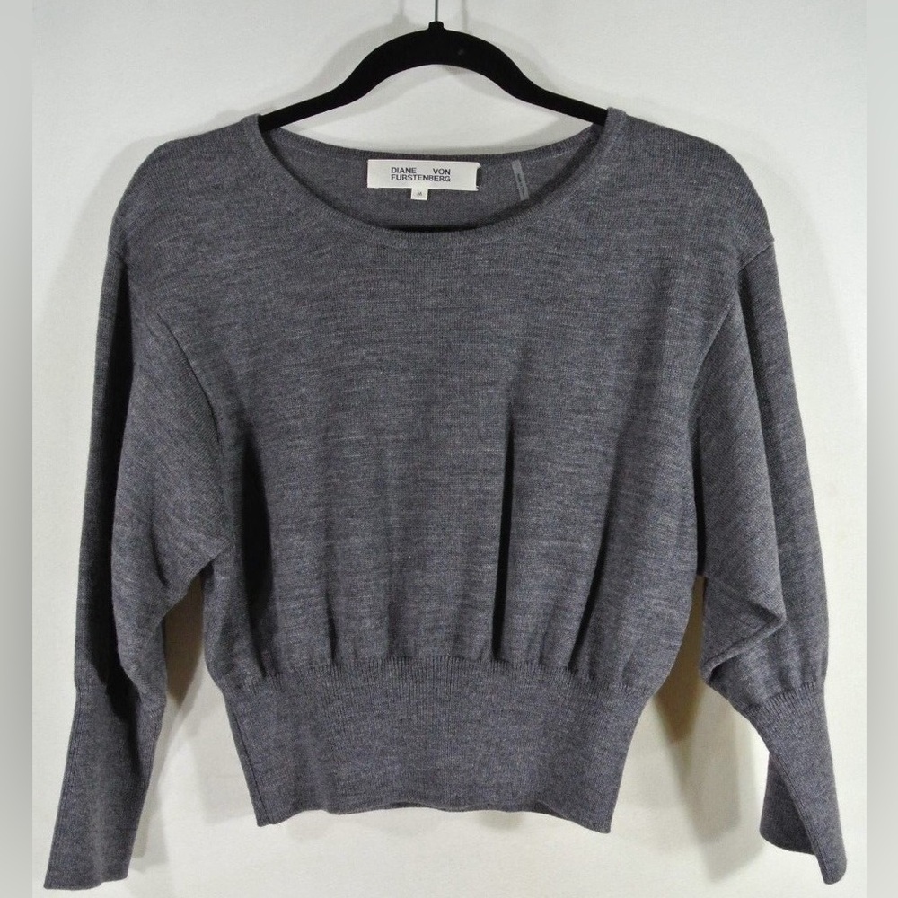 Diane Von Furstenberg marino wool cropped sweater